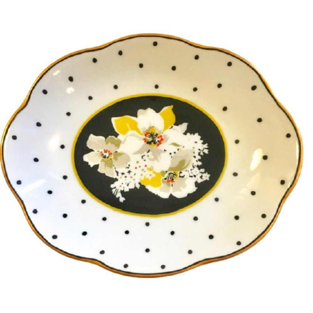 Vintage Vera Bradley Dish Sweet Nothings Dogwood Pattern Porcelain Soap Dish